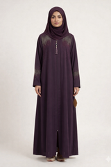 SEHVAR ELEGANT ABAYA PURPLE (#AB-25Y7943)