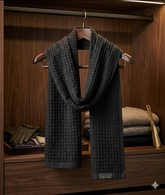 BLACK SELF PRINT STOLE(#KWH-25Y7906)