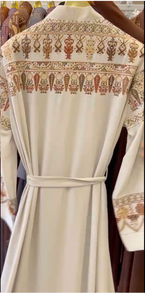 Summer abaya with embroidery