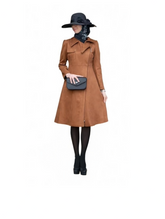 Suede Tunic brown coat