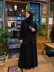 ARGA PRIVE Black Abaya with Stole