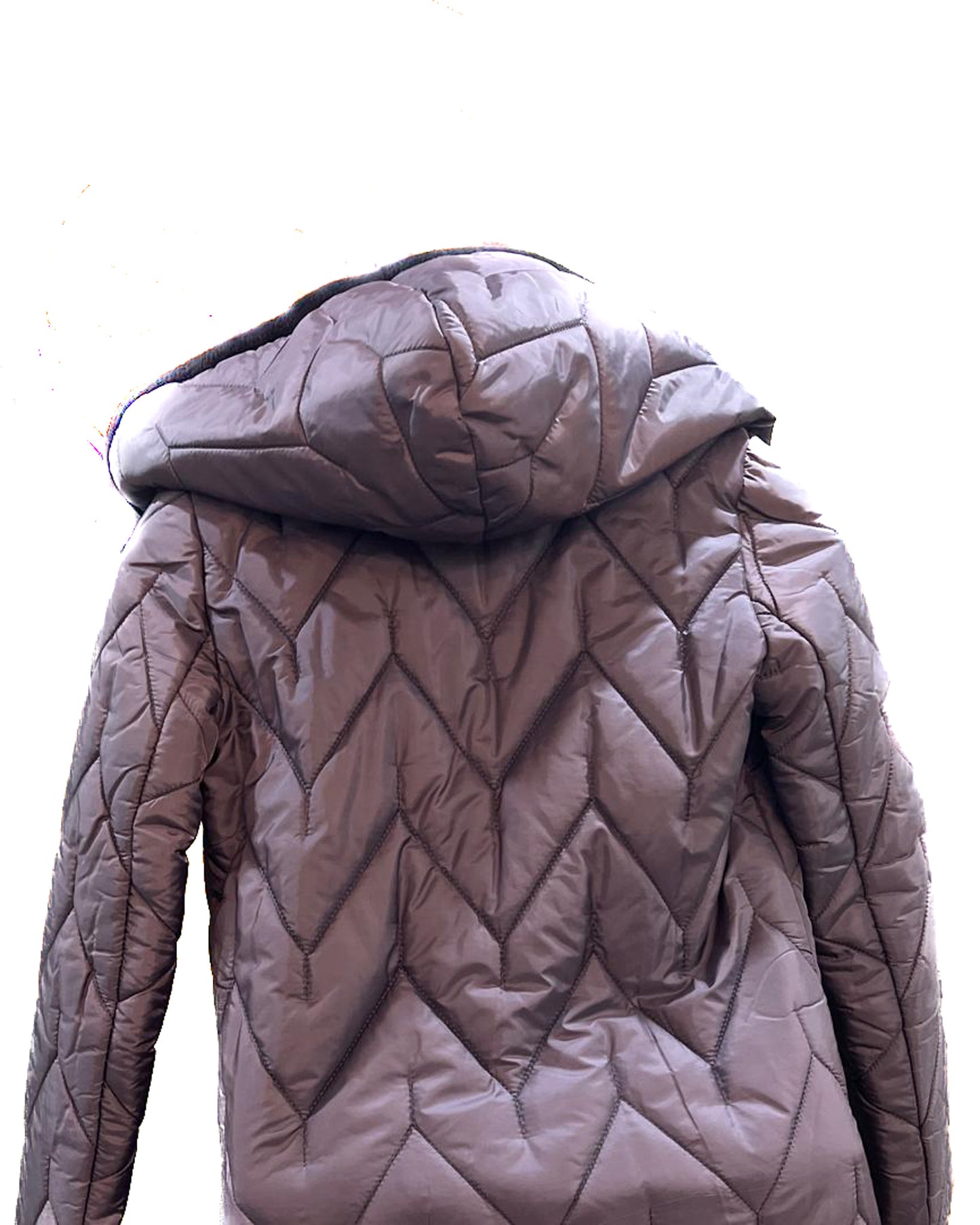 Grey jacket with hoodie and inner fur lining in cap