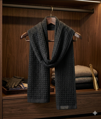 BLACK SELF PRINT STOLE(#KWH-25Y7906)
