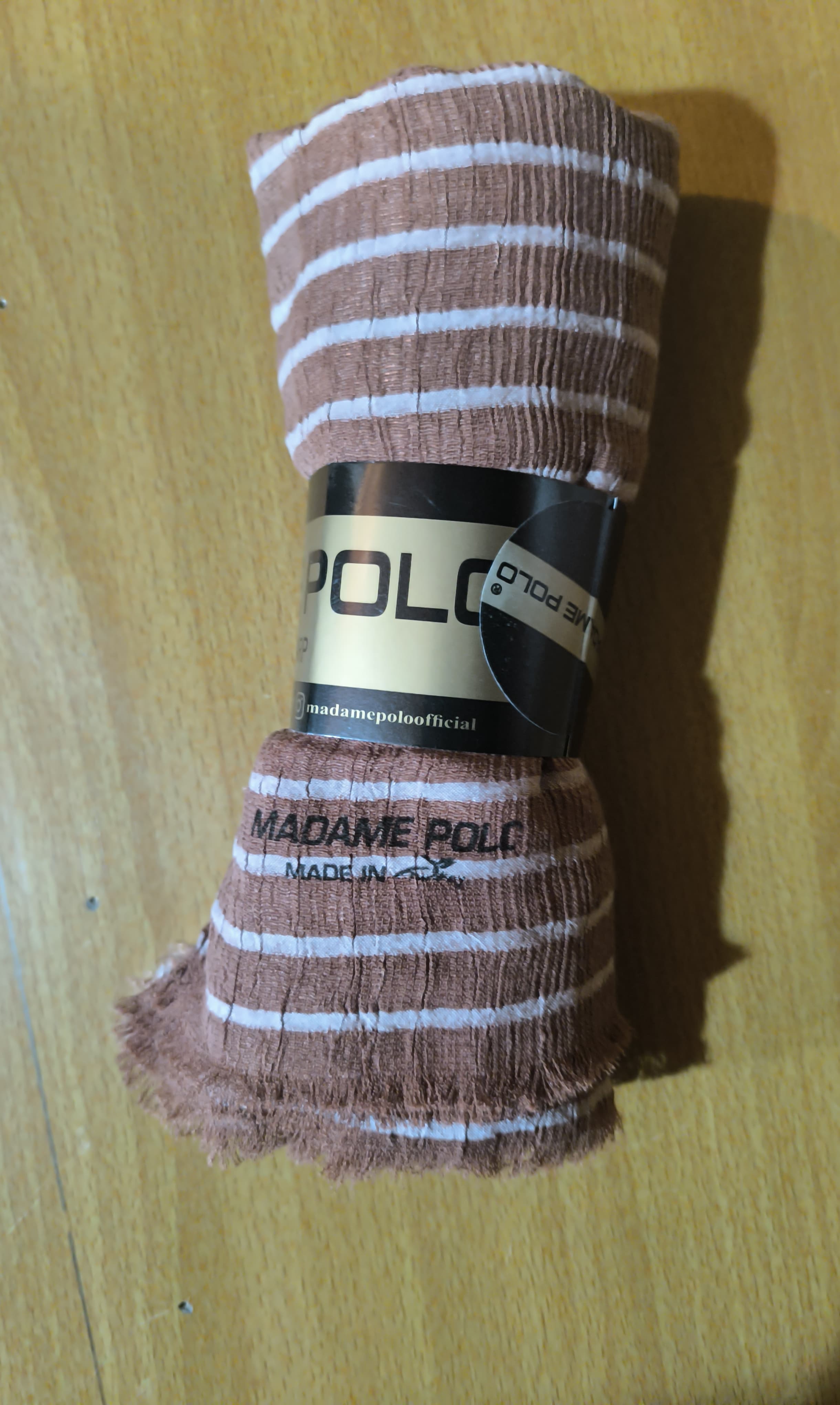 Crushed georgette stripped stoles