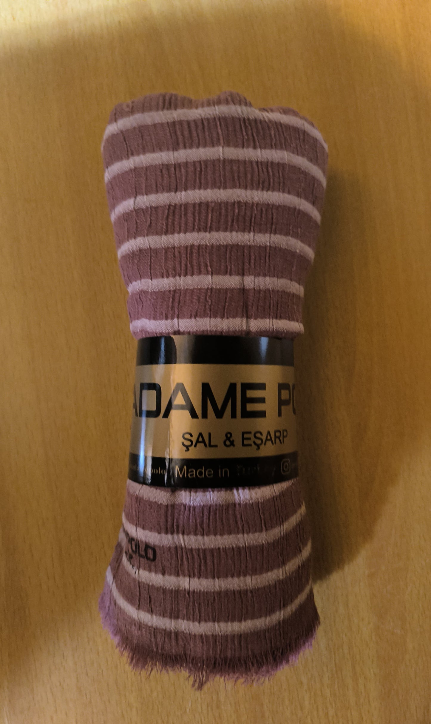 Crushed georgette stripped stoles