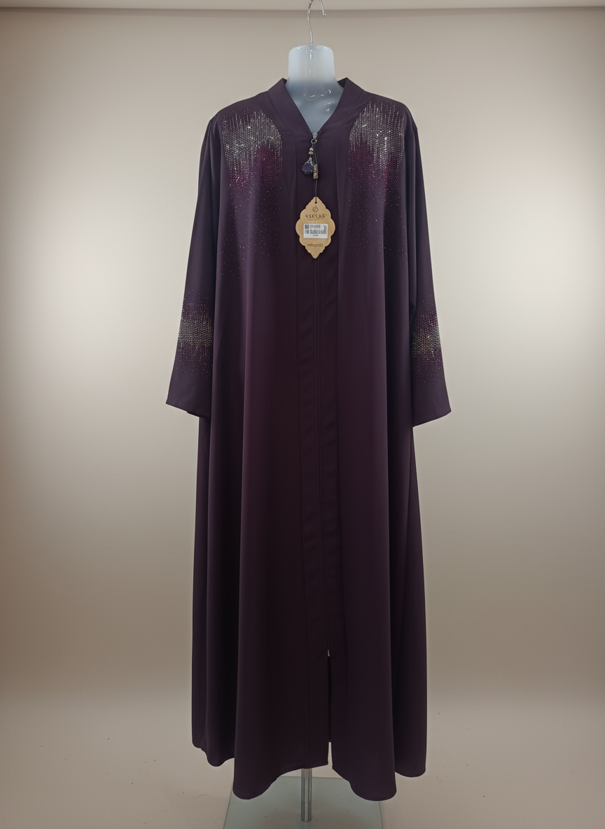 SEHVAR ELEGANT ABAYA PURPLE (#AB-25Y7943)