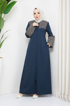 Winter abaya with embroidery