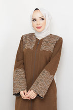 Winter abaya with embroidery