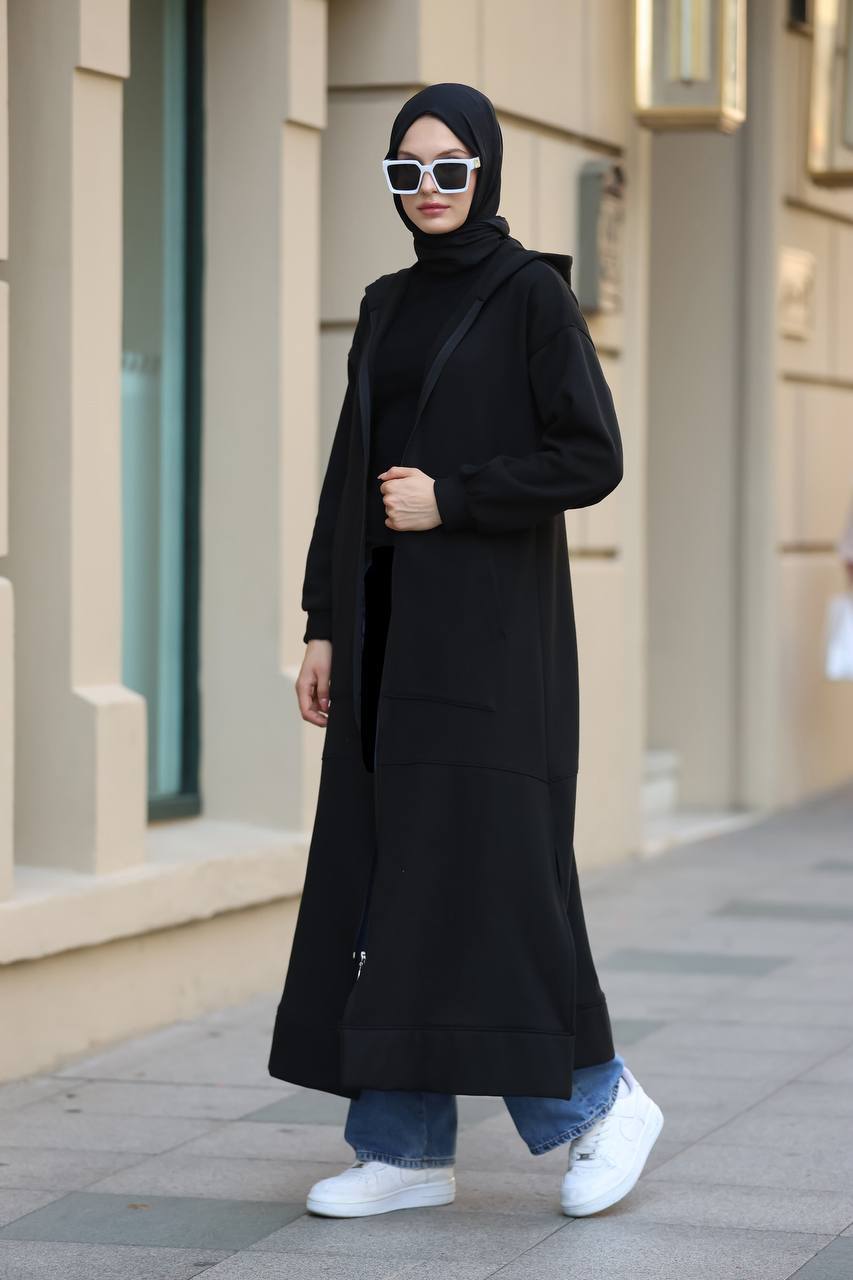 Winter abaya with hoodie