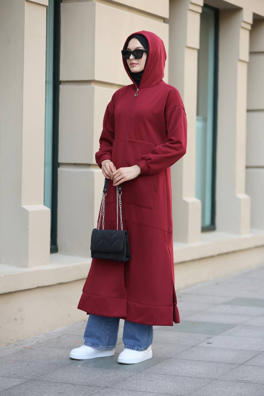 Winter abaya with hoodie