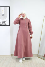 Winter abaya with hoodie