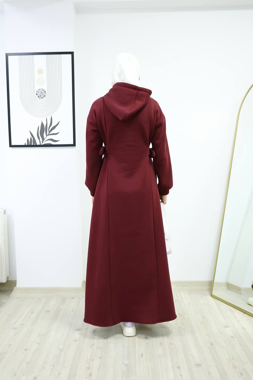 Winter abaya with hoodie