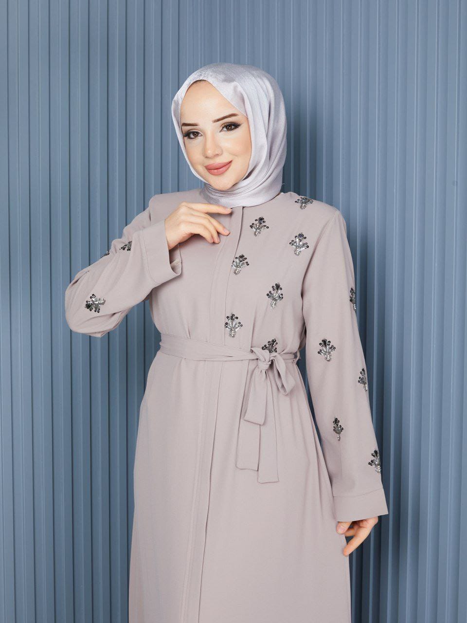 Summer abaya with handwork embroidery