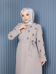 Summer abaya with handwork embroidery