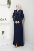 Summer abaya with stone work embroidery