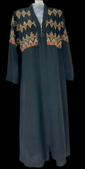 Livor Abayas with Embroidery & Stonework(Black)