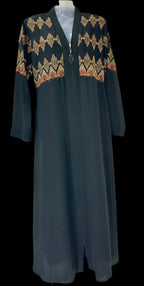 Livor Abayas with Embroidery & Stonework(Black)