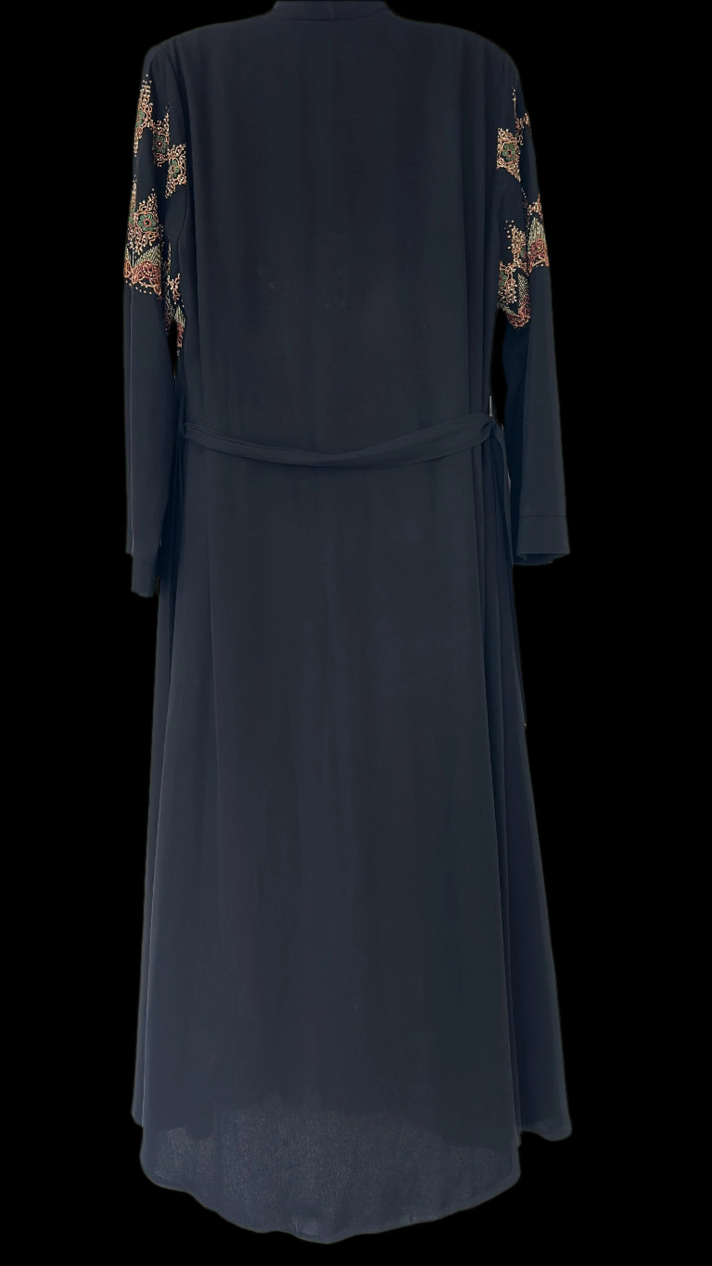 Livor Abayas with Embroidery & Stonework(Black)