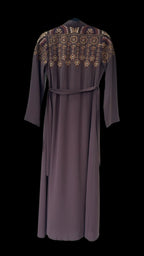 Livor Abayas with embroidery & stonework(Coffee)