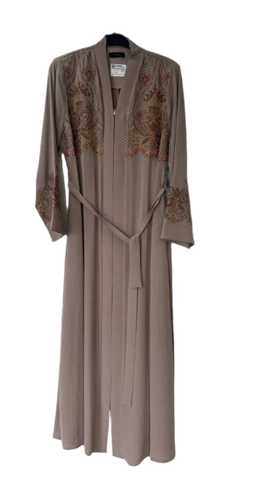 Livor Abayas with embroidery & stonework (Pista)