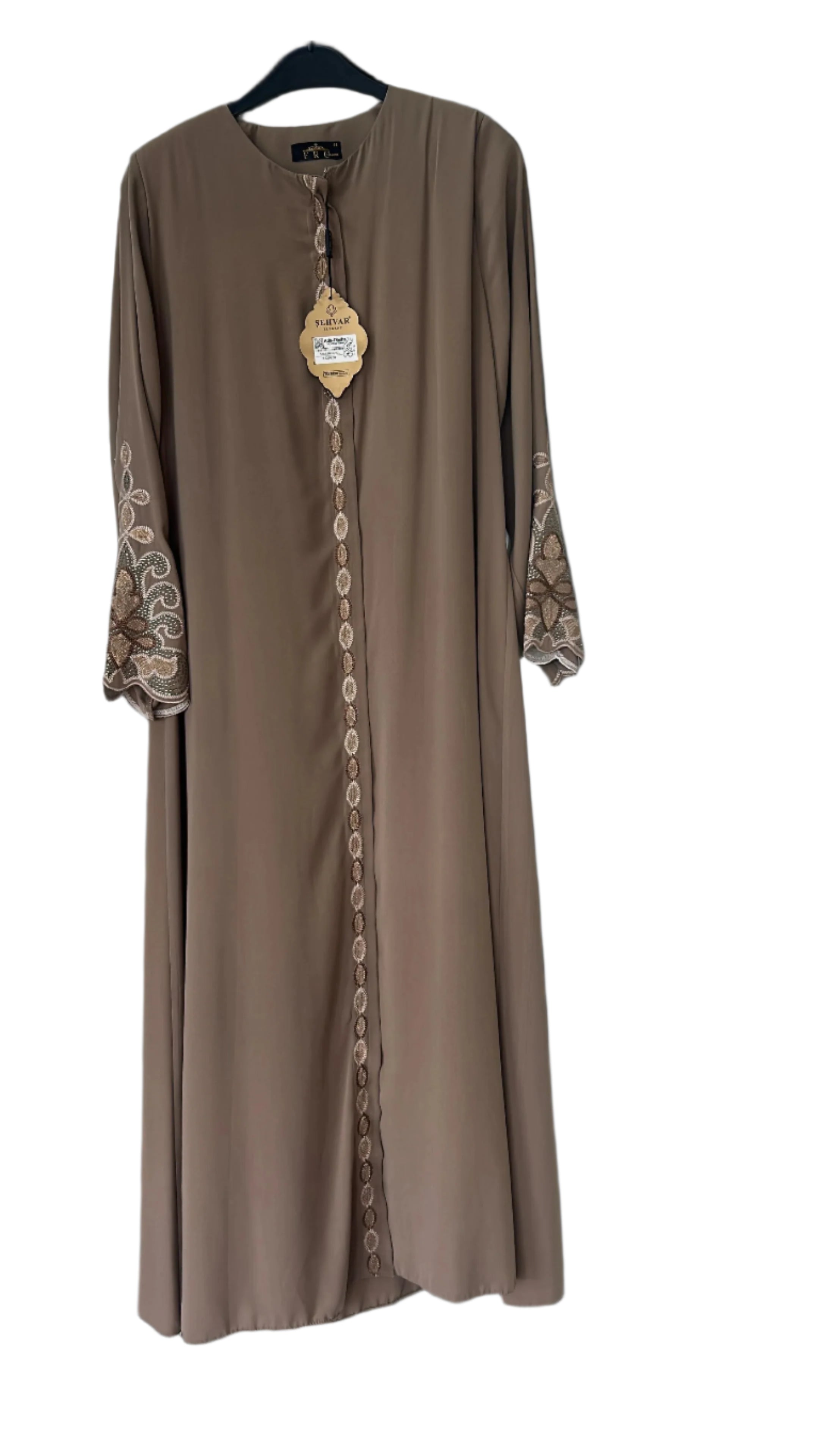 SEHWAR ABAYA WITH AMBROIDERY AND STONE