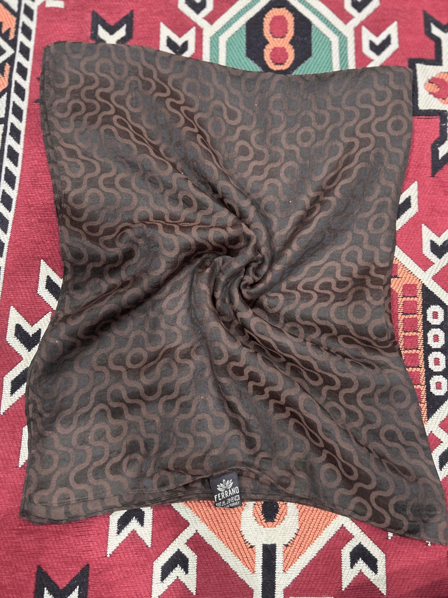 Fferano Jacquard Textured Scarf