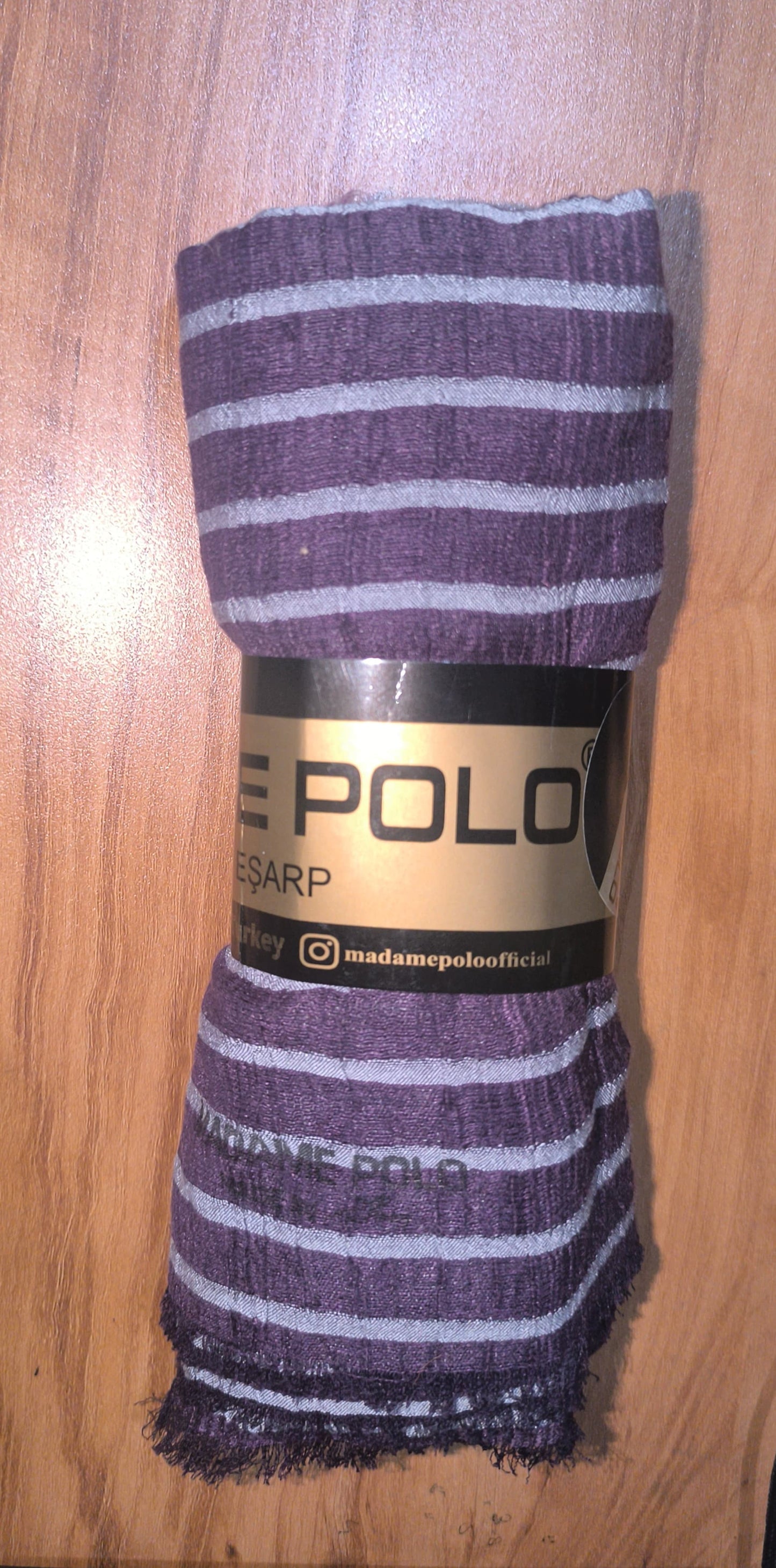 Crushed georgette stripped stoles