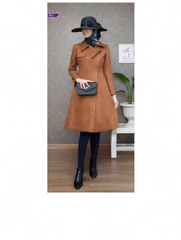 Suede Tunic brown coat