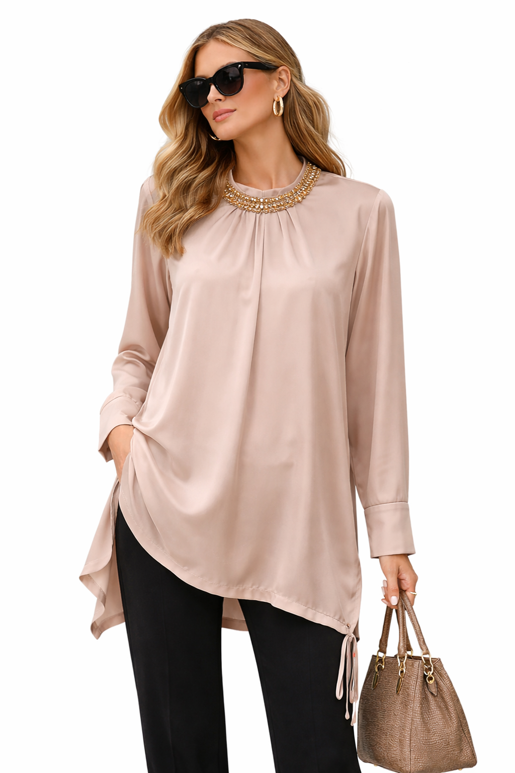 Mankens Two-Piece Modest Wear Set | Tunic & Trousers for Women