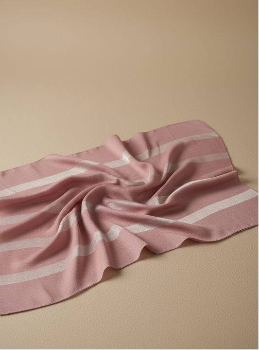 Pink stole on a beige background